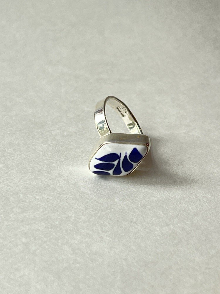 Talavera Design Ring 925 Sterling Silver Artisan Handmade