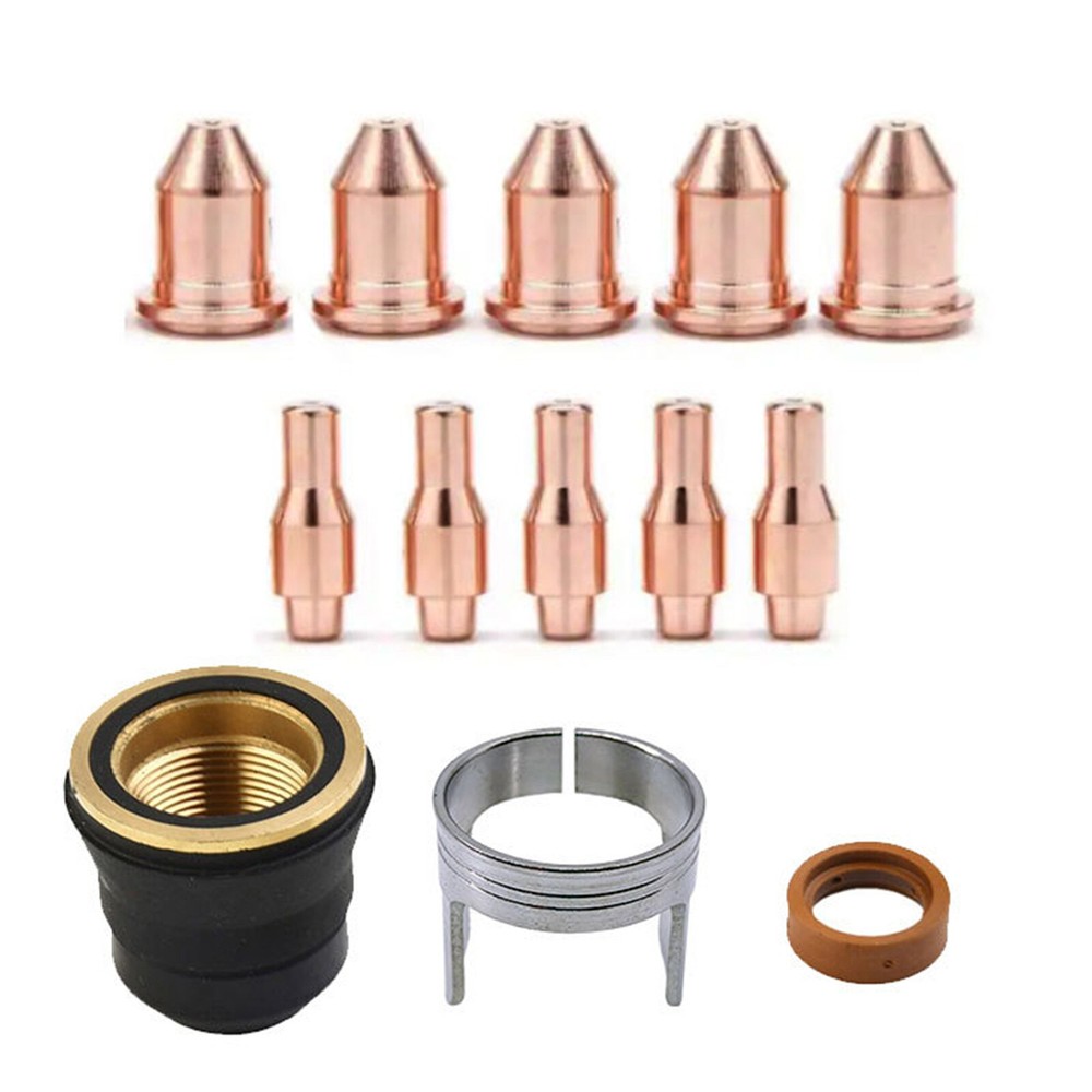 Titanium 45A Plasma Cutter Nozzle And Electrode Replacement Kit 13PCS