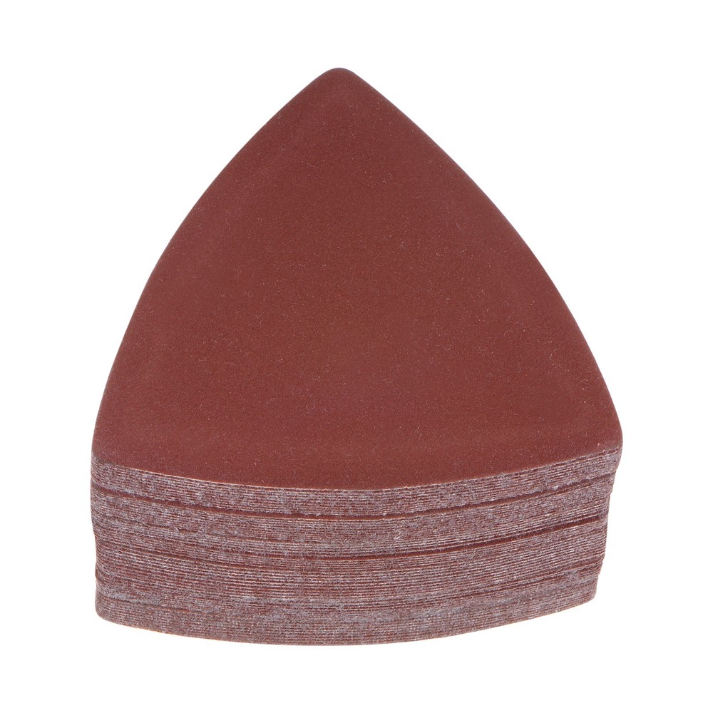 60pcs 400 Grits 80mm Aluminum Oxide Triangular Hook & Loop Sandpapers Pads
