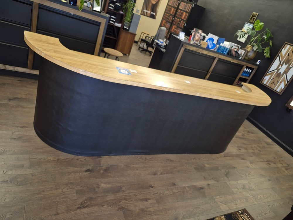 Front Desk/Reception/Checkout Counter - Custom Made - Wired for Electric Outlets