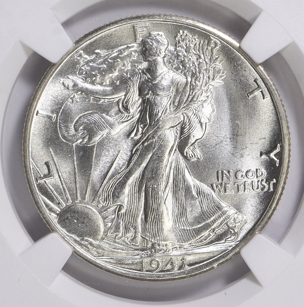 1941-S LIBERTY WALKING HALF DOLLAR NGC MS66