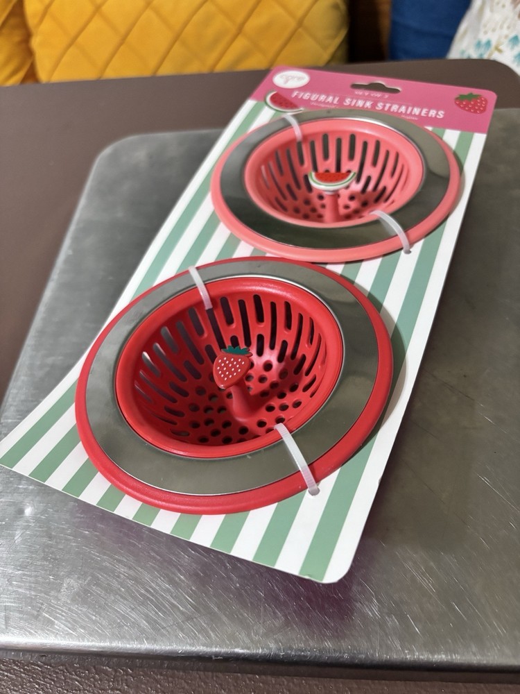 Core Kitchen Figural Sink Strainer Set - Watermelon & Strawberry Designed New