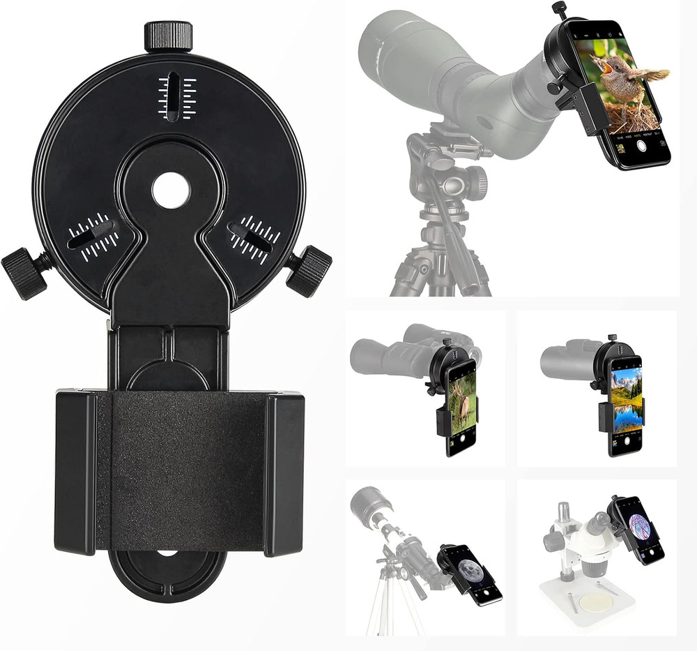 Upgrade Smartphone Scope Adapter Spotting Scope Phone Adapter - Precision Metal