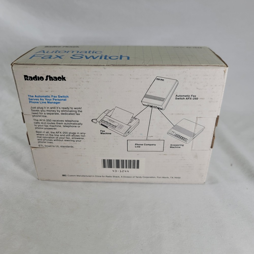 Radio Shack Automatic Fax Switch 43-1244