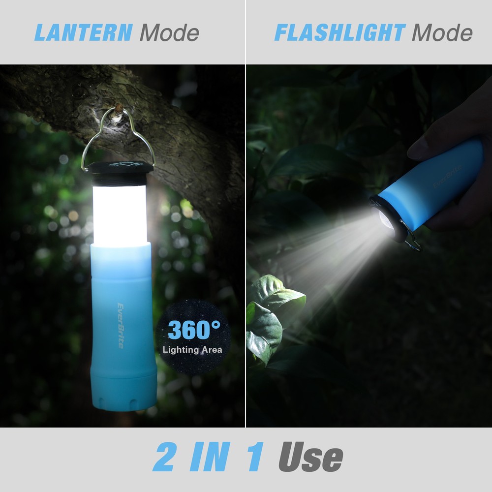 EverBrite 2-in-1 Mini Lanterns and Flashlights Blue Zoomable Flashlight