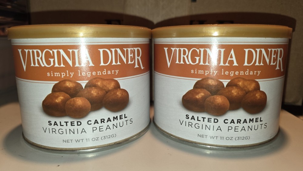 2 Virginia Diner Salted Caramel Peanuts 11oz each can