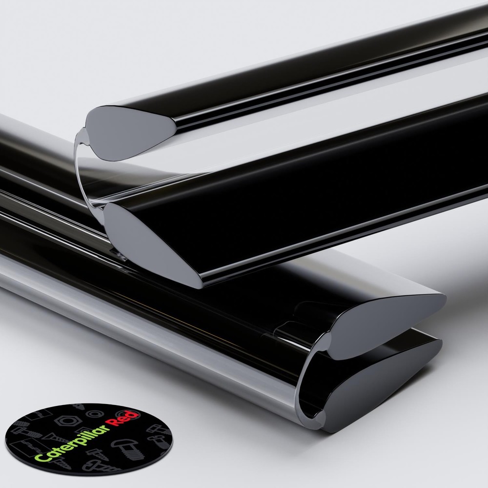 2x 950mm (37 in) Black low profile flex hinges flexible