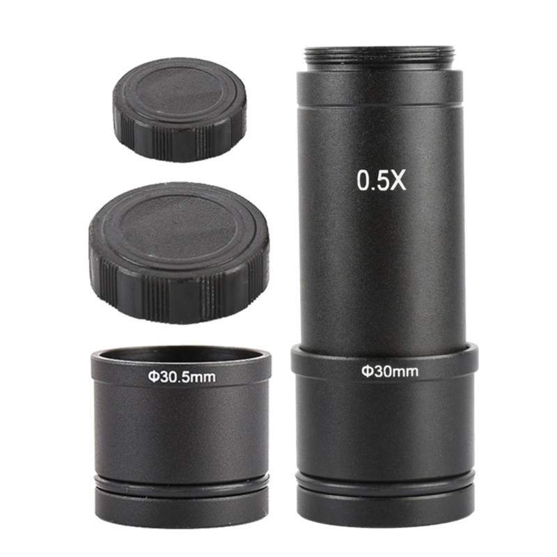 0.5X C Mount Microscope Adapter Electronic Eyepiece Reduction Lens for Monocular