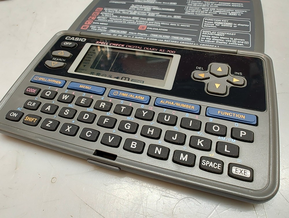 Casio RE-700 Spell Check Digital Diary WORKS