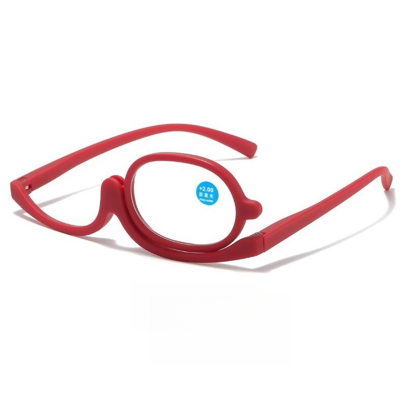 Makeup Mirror Rotating Single Panel Eyebrow Anti-Blue-Ray Reading Glasses