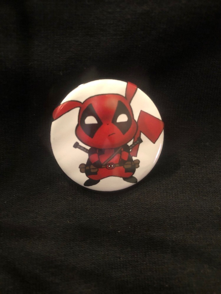 Pikachu Deadpool Button (1inch 3/4) (B2)