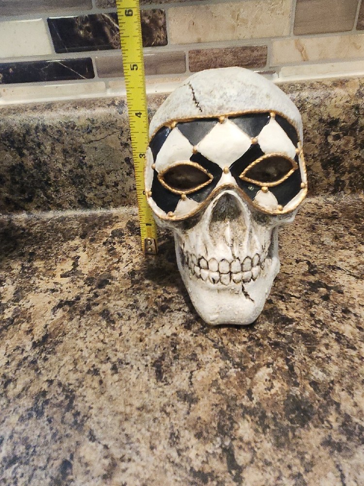 Skull with Masquerade Eye Mask.