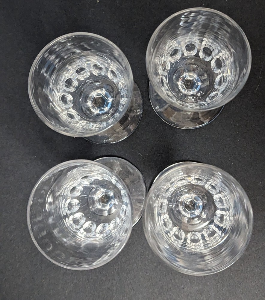 4 Vintage Crystal Goblets