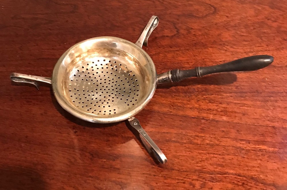 Antique Swedish 800 Silver Tea Strainer 1841