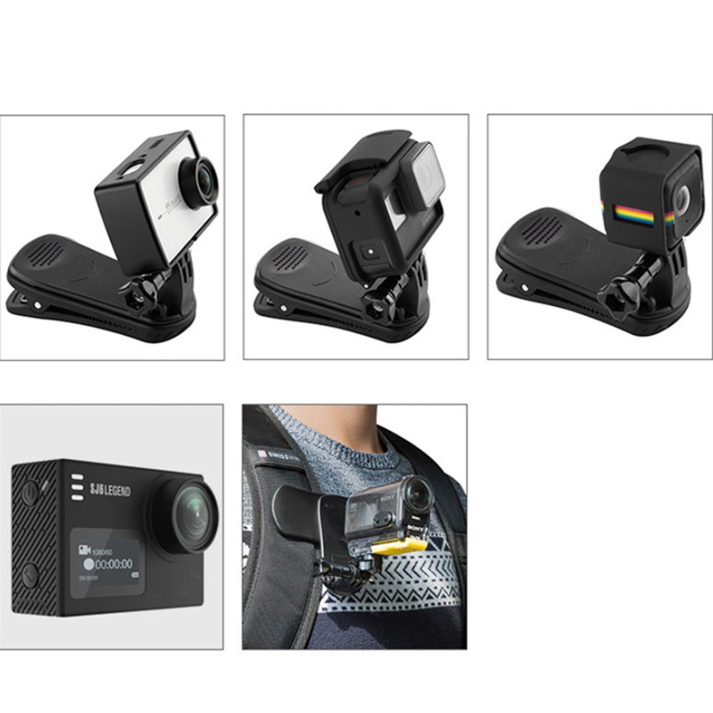 Fantastic Mini Camera Backpack Mount Clip For Gopro Hero6 5 4 3+Black Session E