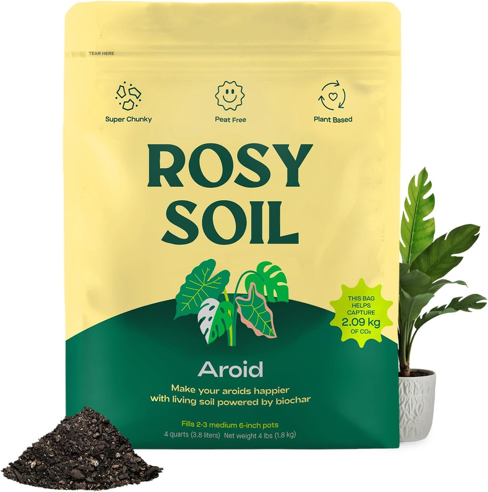 Aroid Soil Potting Mix - Peat-Free, Microbially Active Biochar Powered Soil for