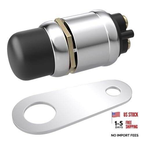 Push Button Starter Switch 12V 50A, Waterproof Momentary Start Switch black-1