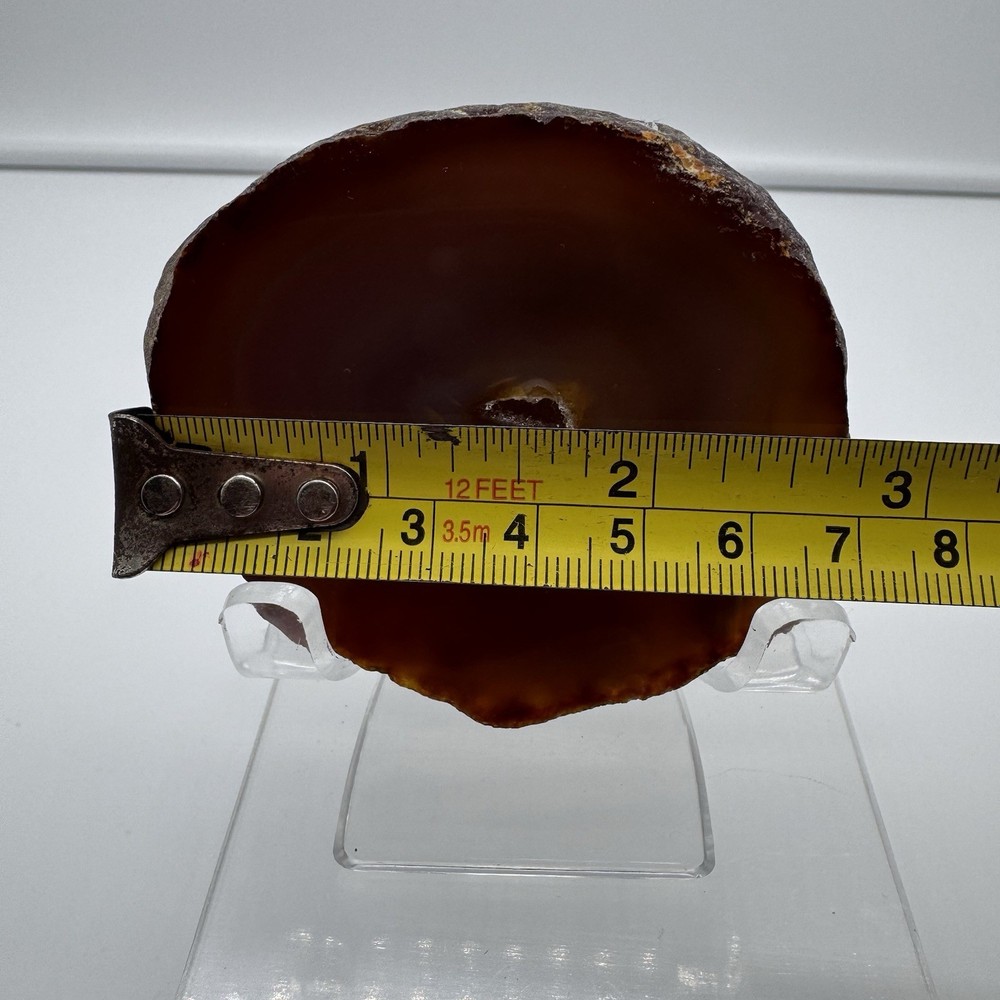 Natural Agate Geode Slice Polished Display Specimen Druzy Center 2.75”
