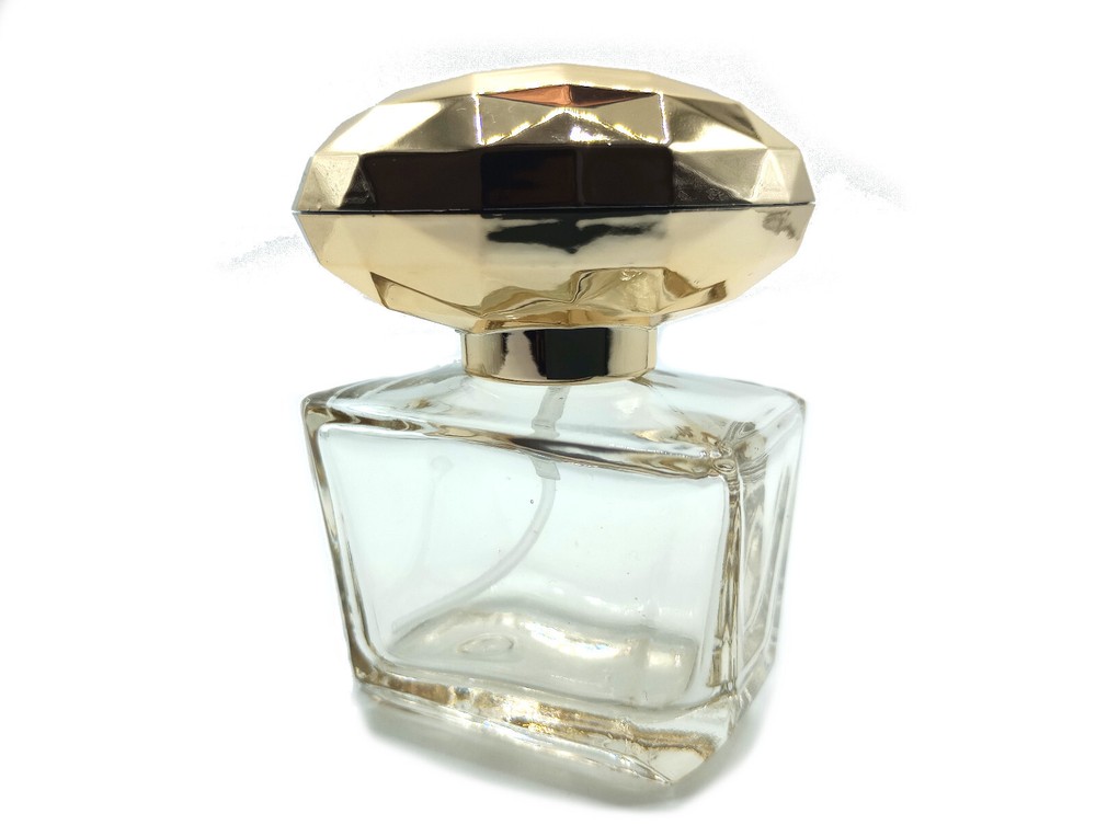 30ml Empty Glass Perfume Bottle - Reflective Oval Cap