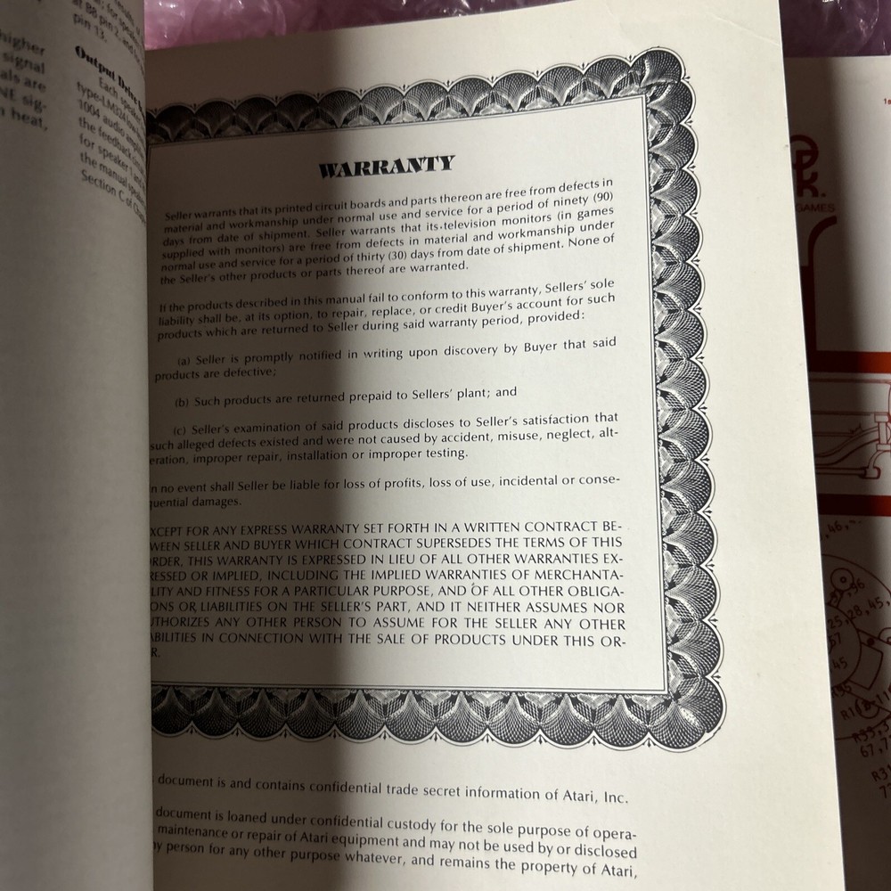 DRAG RACE Set KEE GAMES ATARI arcade video game manual