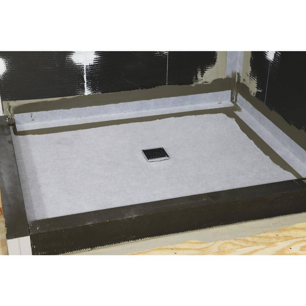 Everbilt Watershield Shower System 4 in. Brushed Nickle Square Grid Drain Grate