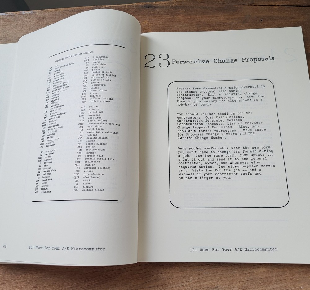 101 Uses For Your A/E Microcomputer By Dan Raker & Rolland Thompson 1986