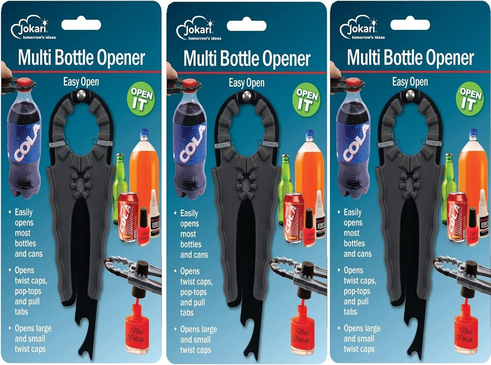 3-Pack Multi Bottle Opener – Jar Lid Opener