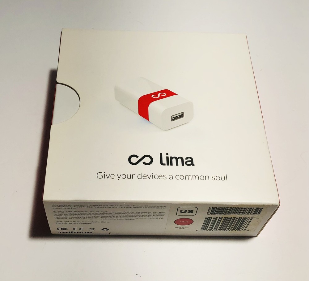 2x Lima Smart Cloud Sharing USB Device + Earphones kickstarter Blue & Red New