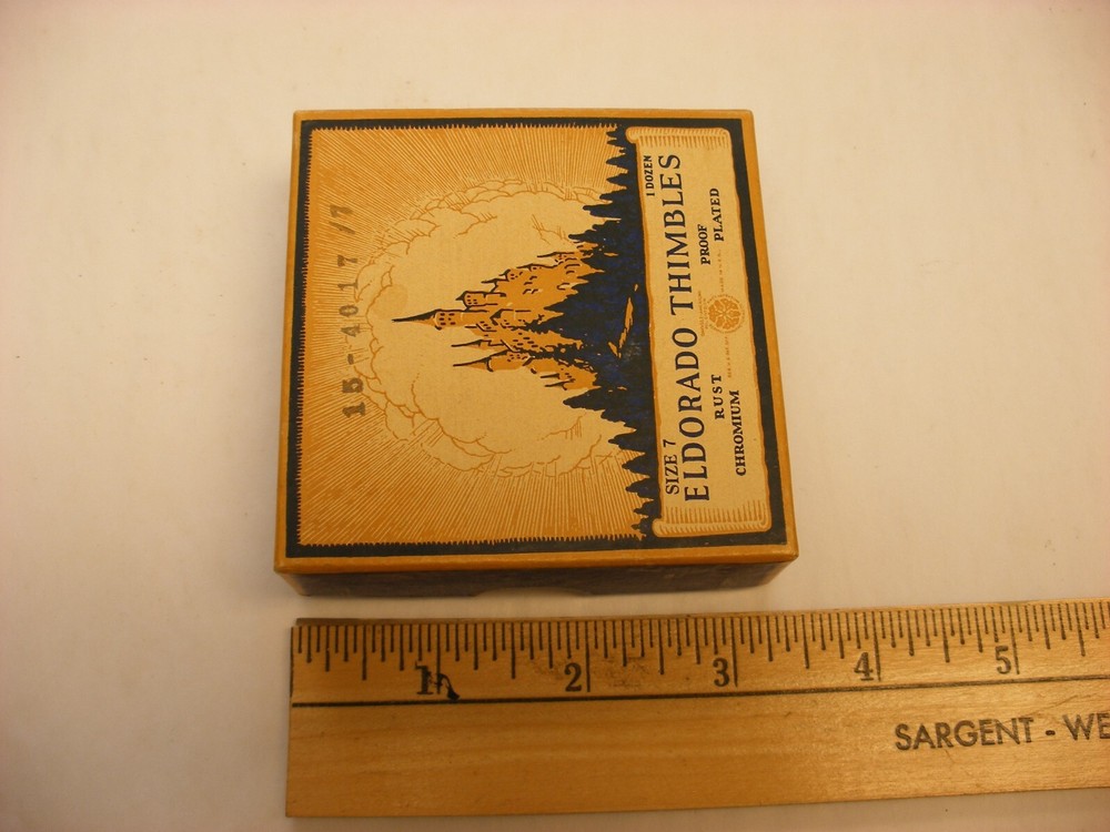 Vintage Sewing Notions - Eldorado Thimble Box No. 7 Empty