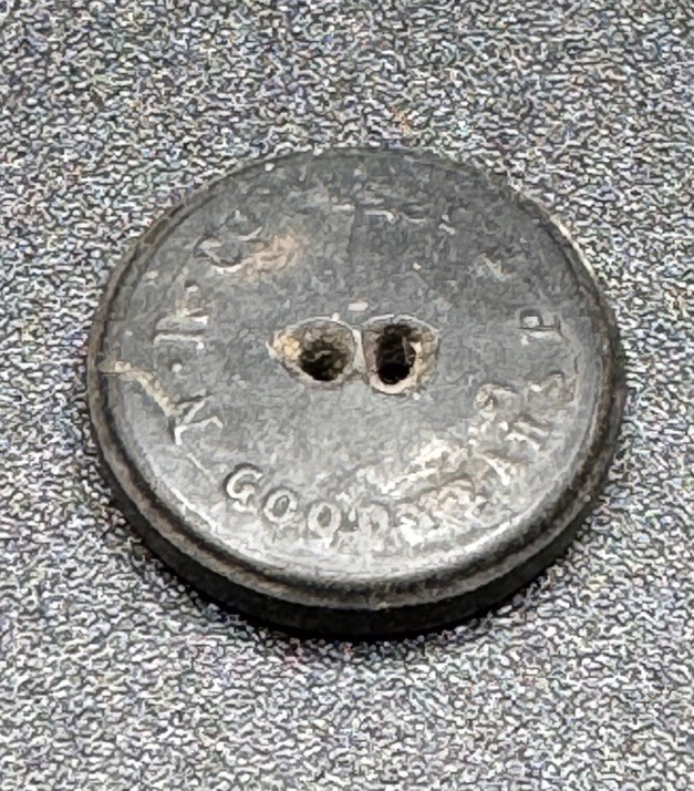 Antique Goodyear 1851 Vulcanite Button – Hard Rubber – Victorian Era