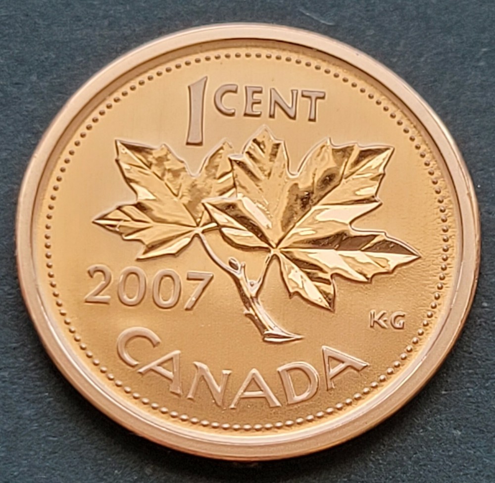 ***  CANADA  ONE  CENT  2007 LOGO  ***  SPECIMEN  ***  MAGNETIC  ***