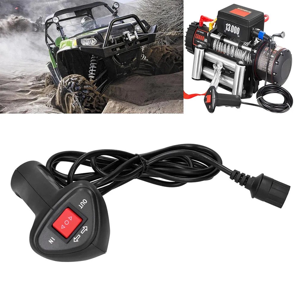 Electric Winch Remote Control Controller Winch Corded 9.2ft Universal Hand Cable