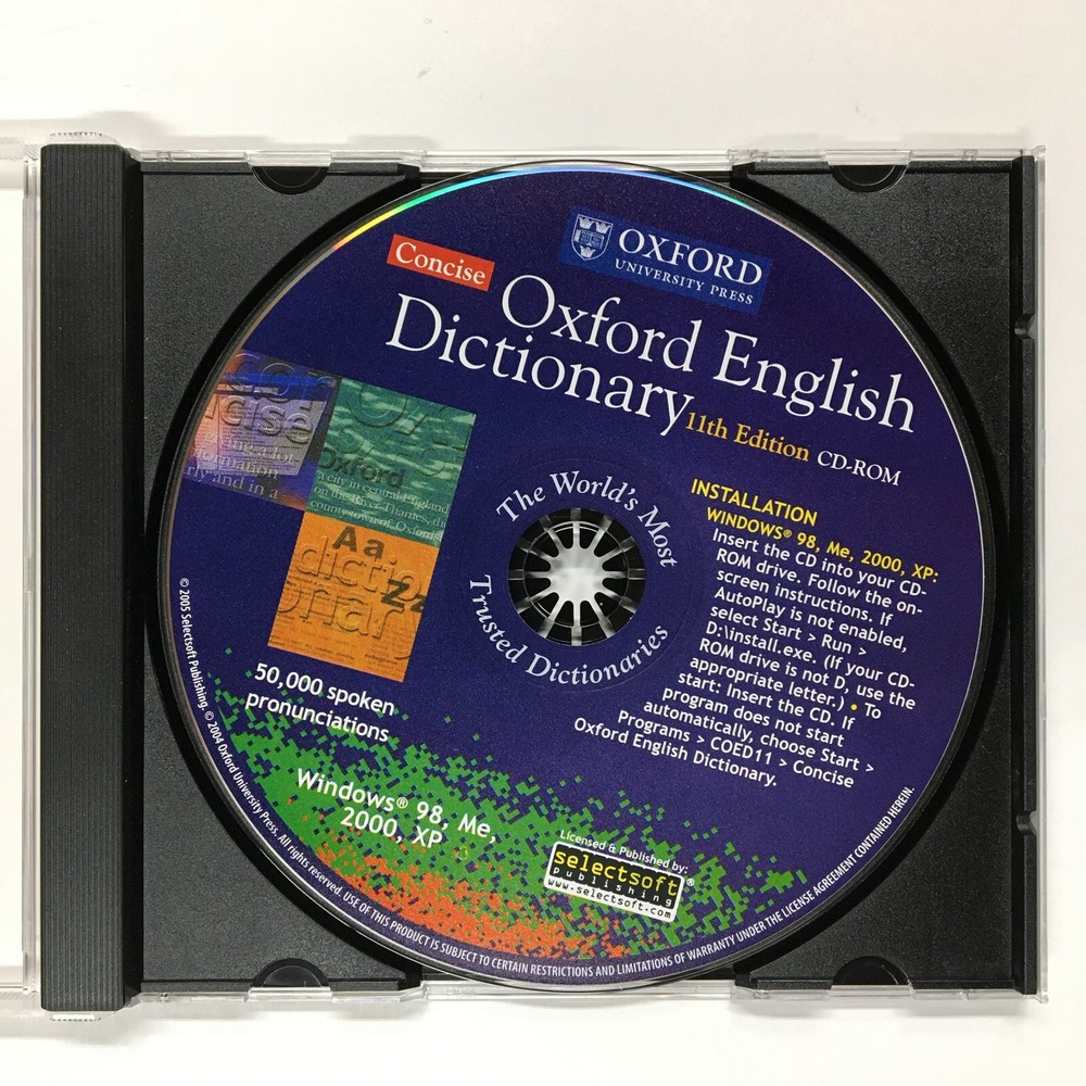 Concise Oxford English Dictionary: 11th Edition (CD-ROM, 2005, Selectsoft)
