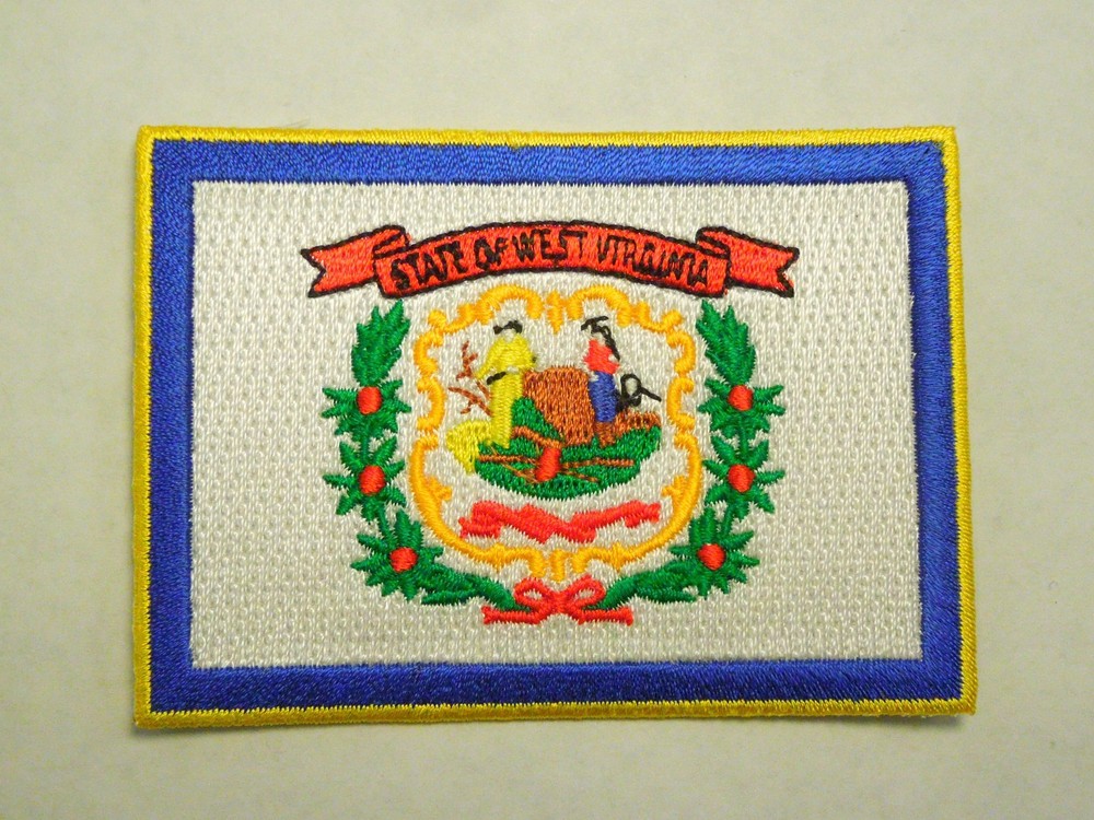 West Virginia State Flag Seal Embroidered Iron On Patch