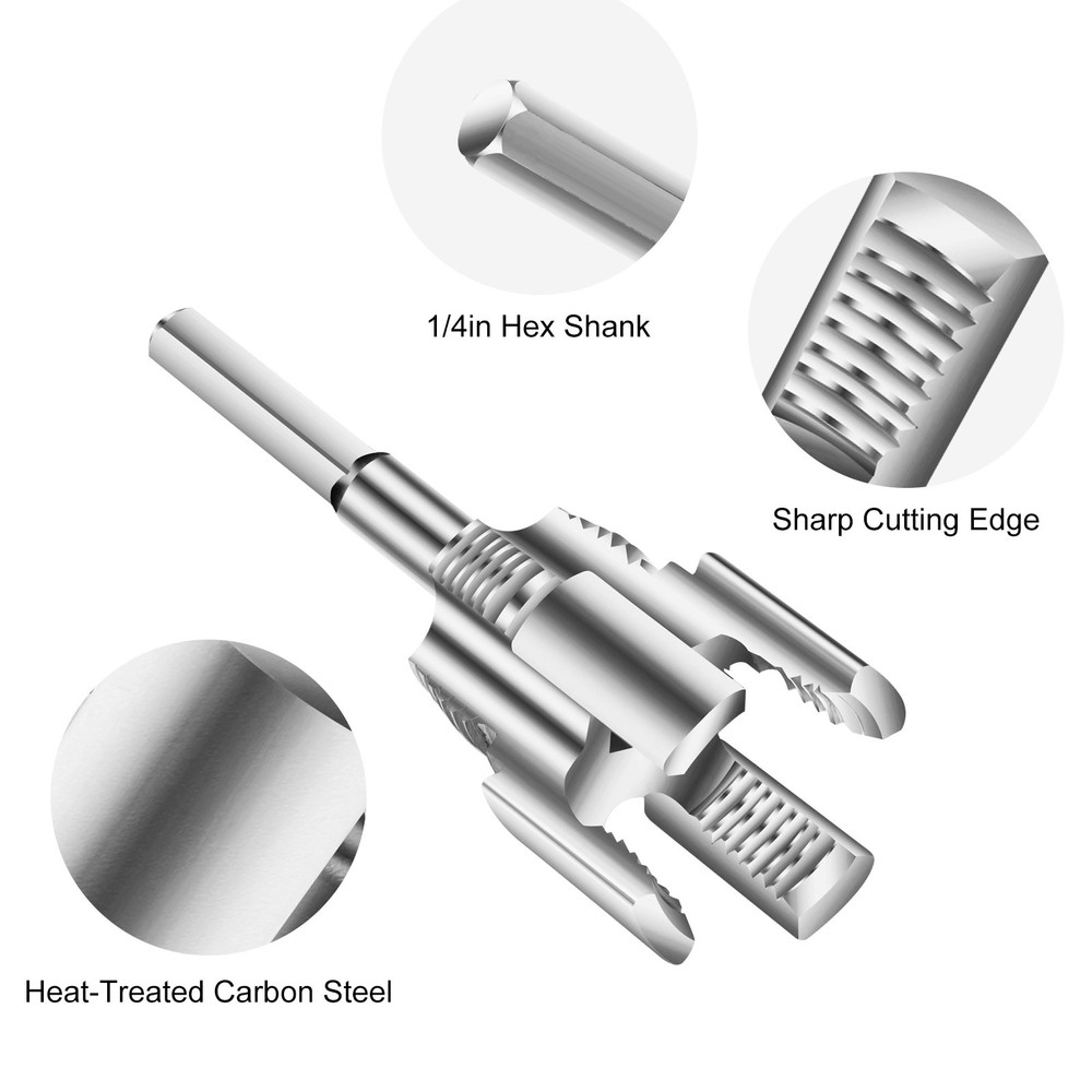 2Pcs 1/2'' 3/4'' Water Pipe Threading Tool Integrated Internal & External Pipe