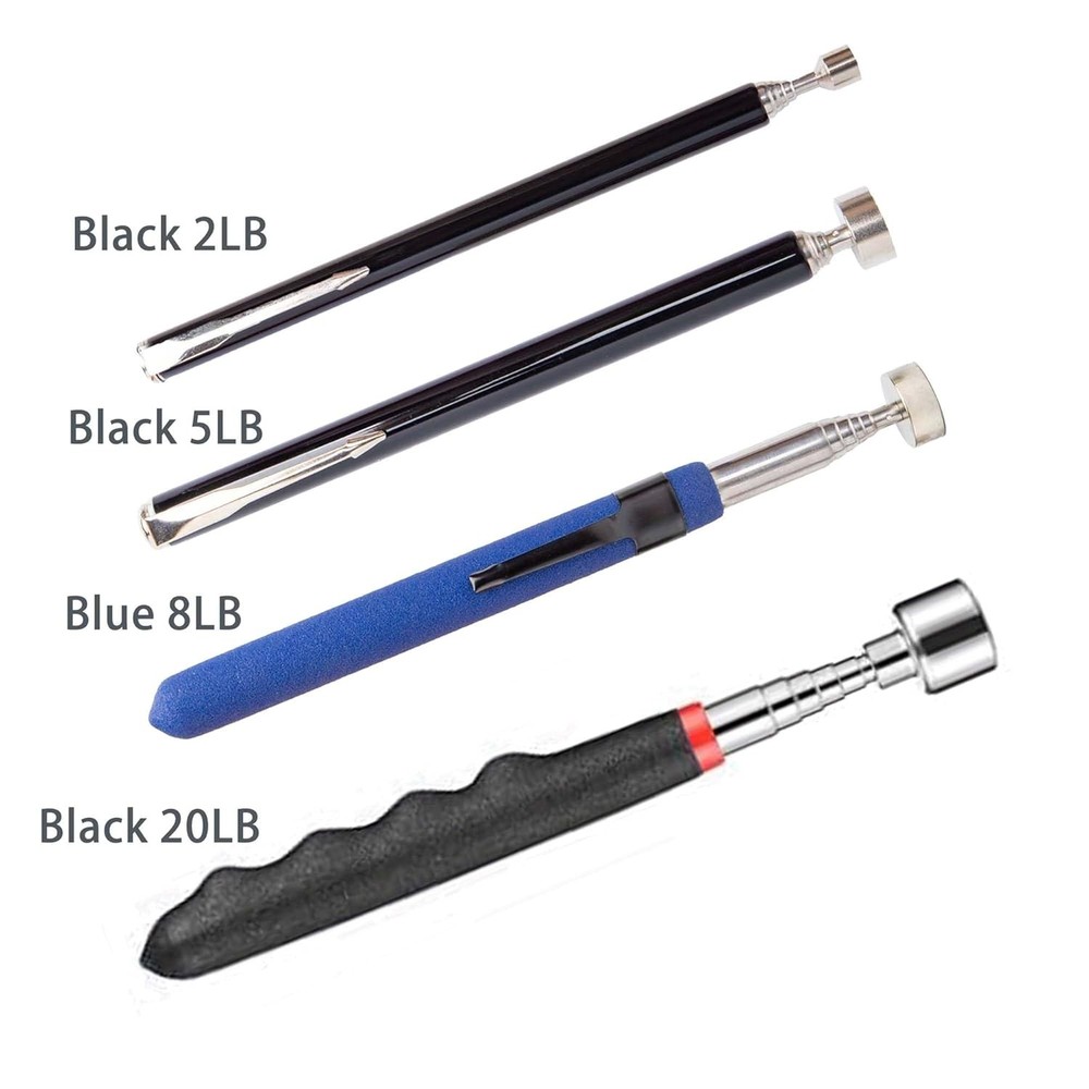 Telescoping Magnet Pickup Tool Set 4 Pack Extendable Telescopic black,blue