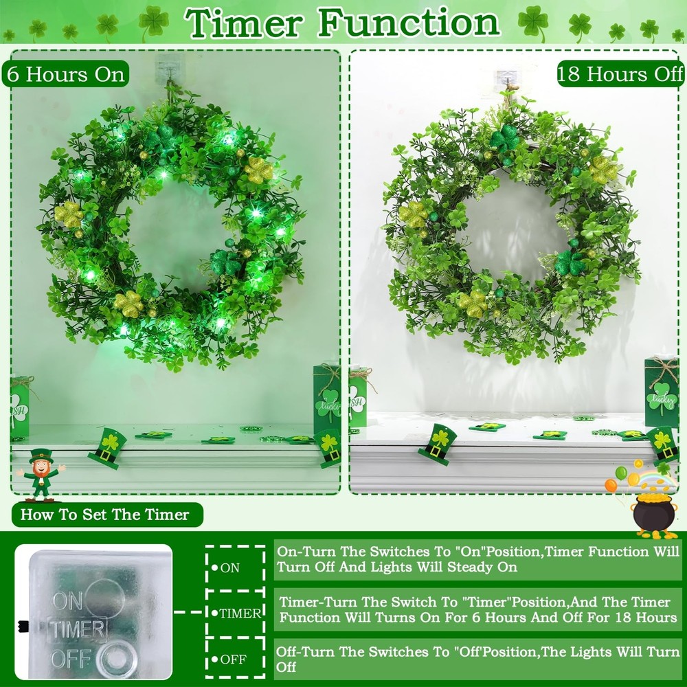 Thick & Timer - St Patricks Day Decorations, 18 Inch 18 Inch, Green