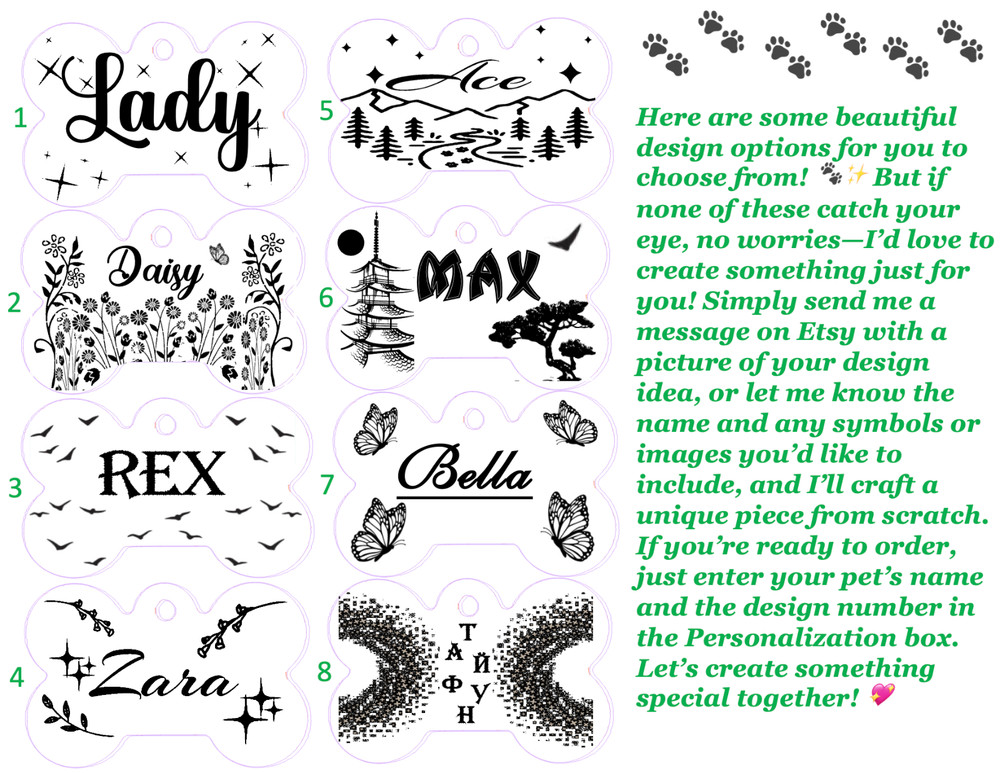 Жетон для собаки Жетон для кошки Personalized Dog tag Cat tag One or both sides