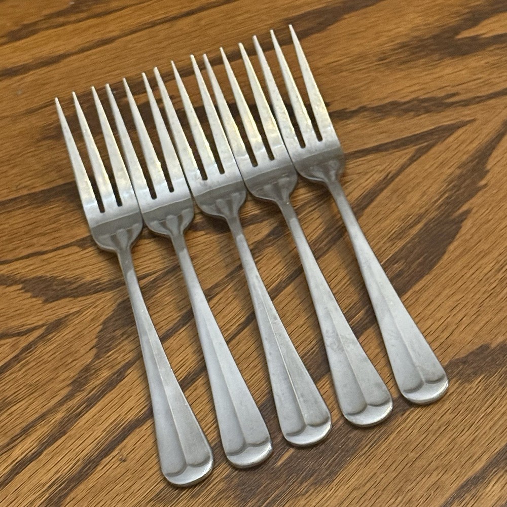 Kimco 5 Dinner Forks Stainless Flatware Korea