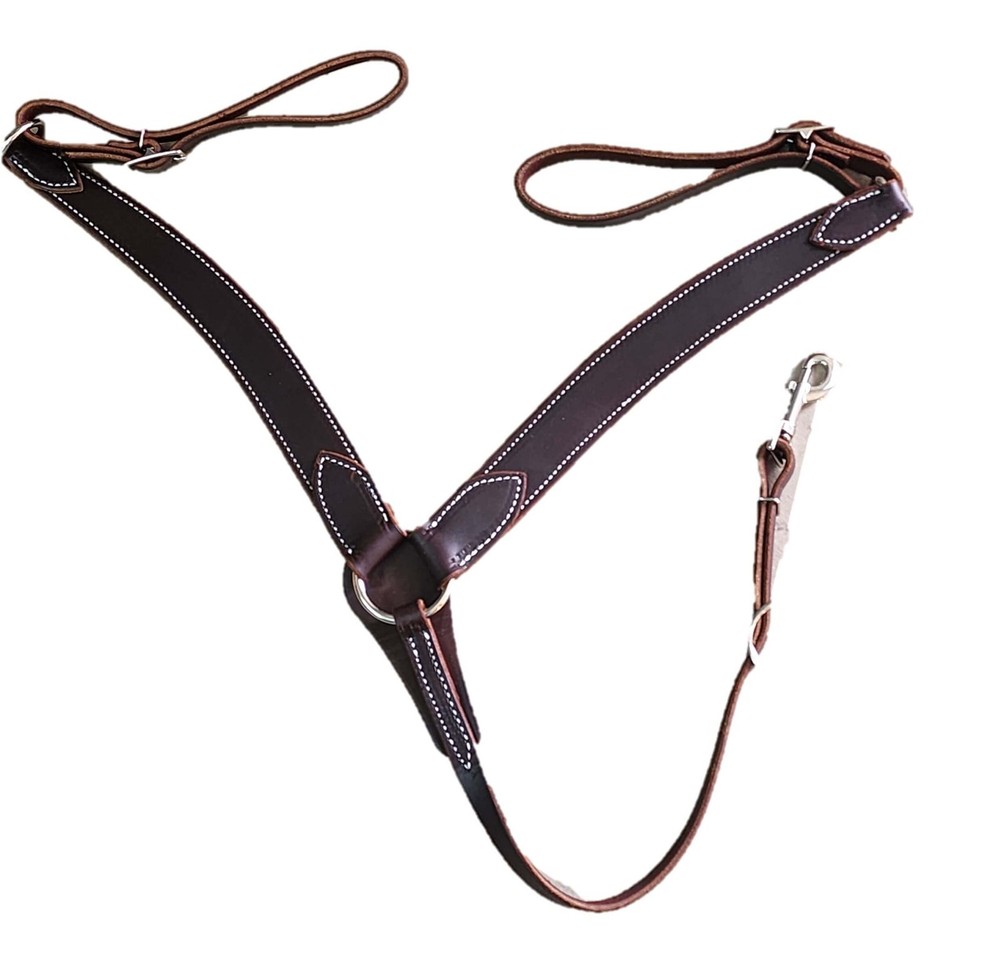 New Medium Oiled Western Contour Leather Breast Collar