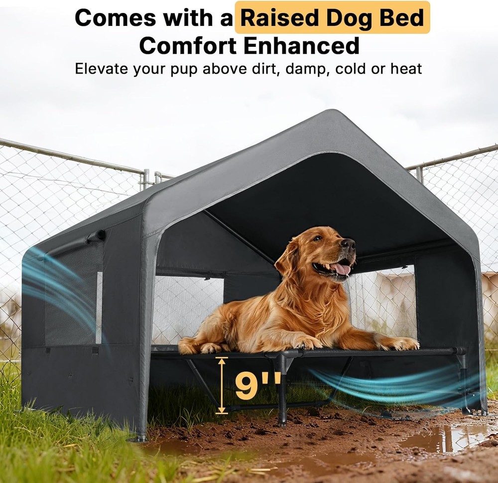 Galvanized Dog House Shelter