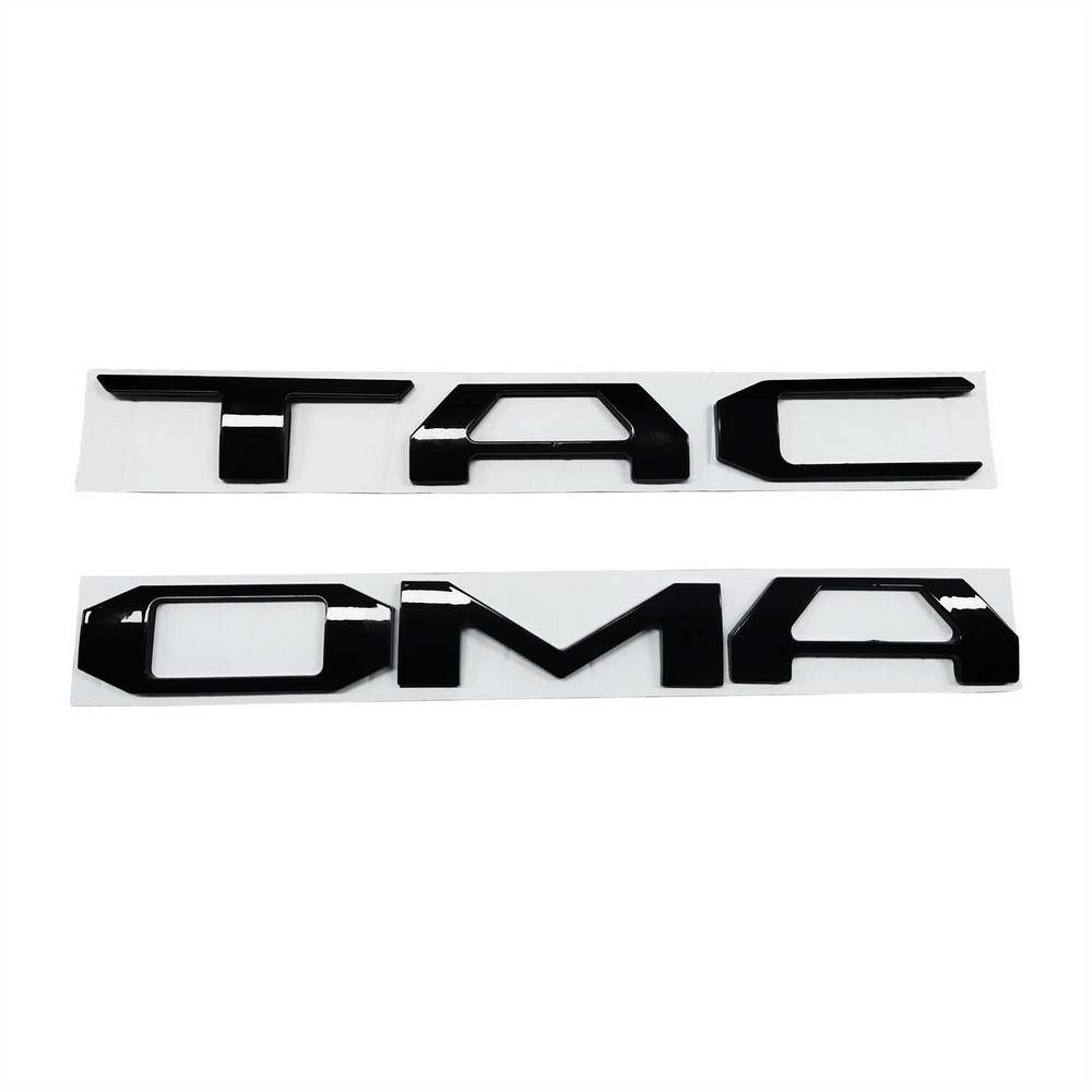 Raised Tailgate Insert Letters For 2016-2023 Tacoma 3D Badge Emblems Gloss Black