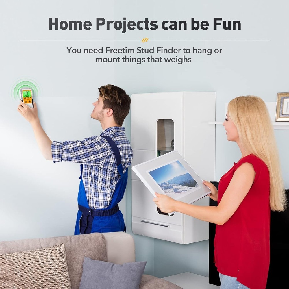 Compact & Durable Stud Finder with LCD Display for Safe Wall Detection