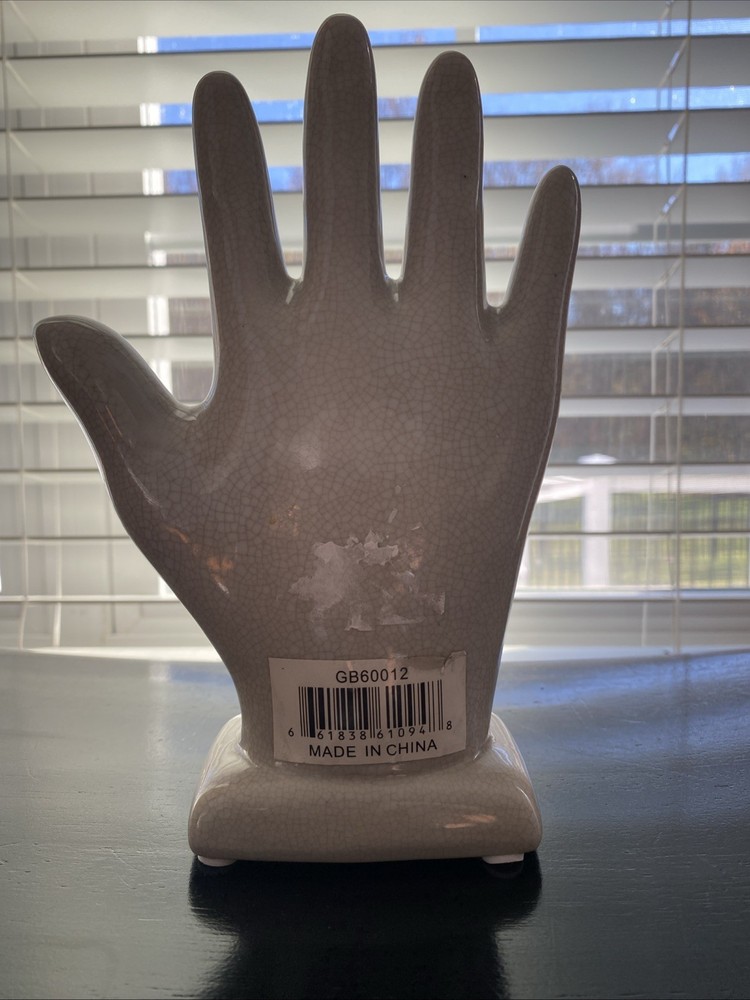 Palmistry ceramic Hand With Life Planet Lines Fortune Palm Reader Vintage