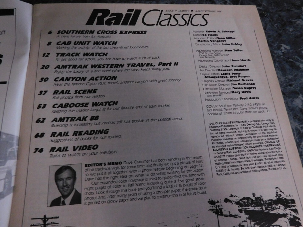 Rail Classics Magazine September 1988
