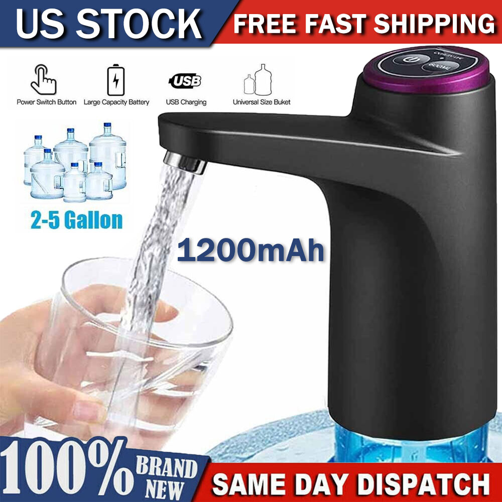 USB Water Bottle Switch Pump Electric Automatic Universal Jug Dispenser 5 Gallon
