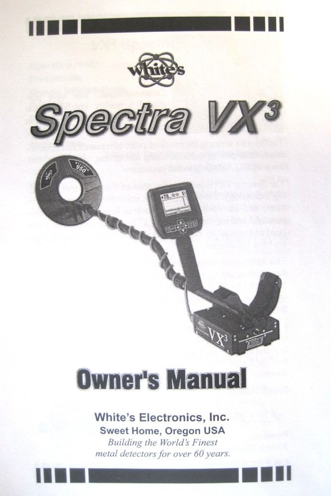 2011 Whites VX-3 Multi-Frequency Metal Detector Plus Hard Case! read description