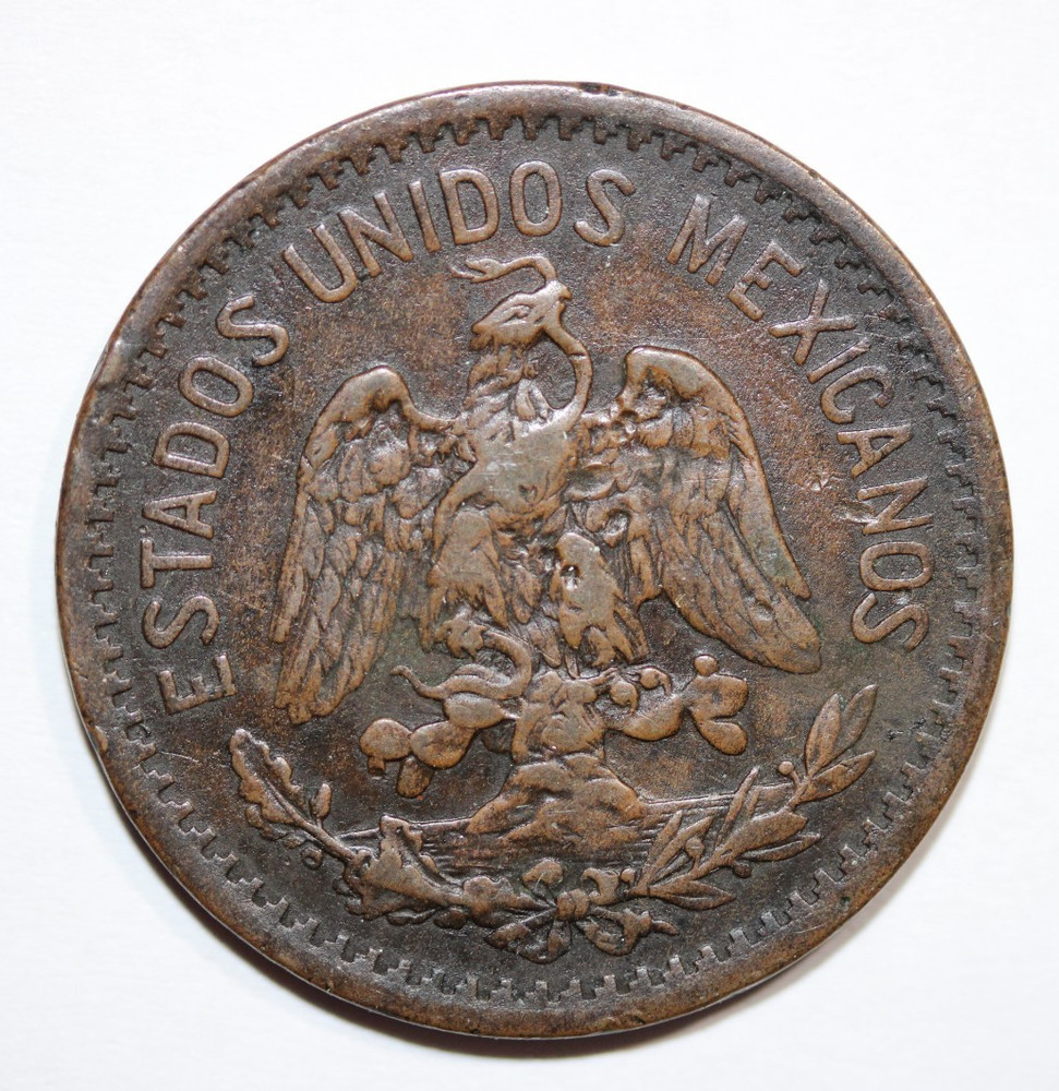 Mexico - 1920 10 Centavos Bronze #0193