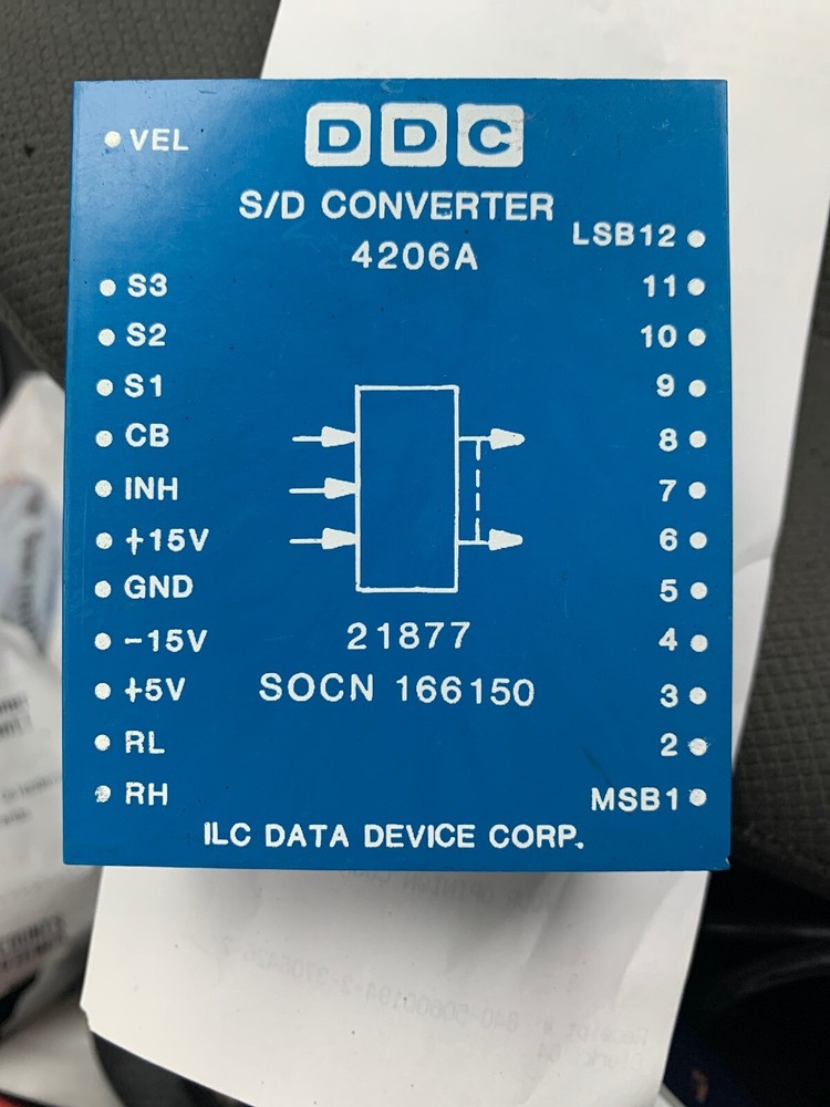 Vintage DDC S/D Converter SOCN 166150 . 21877. 4206A ILC DATA DEVICE CORP.