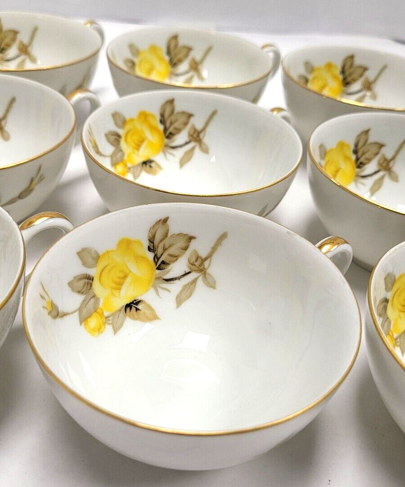 Cotillion by Sango TEA CUP Yellow Rose Gold Trim Multiple Available